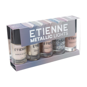 Etienne Set Esmaltes Metallic Lights Nails x5