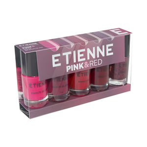 Etienne Set Esmaltes Pink & Reds Nails x5
