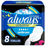 Always Toalla Higienica Ultrafina Noche 8 Unidades