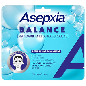Asepxia Mascarilla Facial Efecto Burbujas Unidad