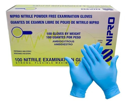 CAJA GUANTE NITRILO NIPRO TALLA S 100 UNIDADES