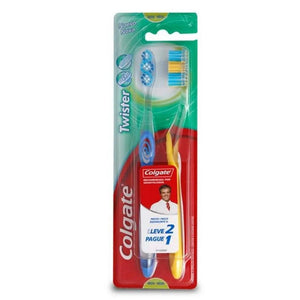 Colgate Cepillo Dental Twister Fresh Medio Pack x2