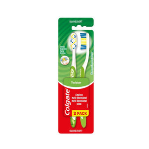 Colgate Cepillo Dental Twister Suave Pack x2
