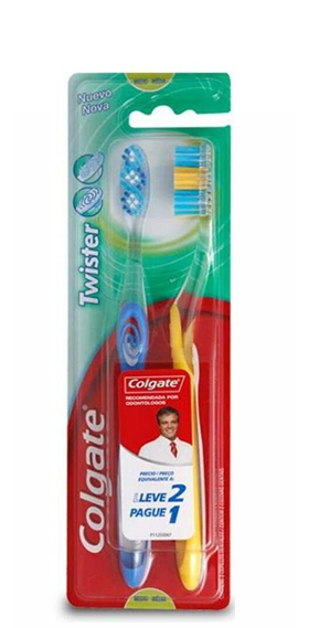 Colgate Cepillo Dental Twister Medio Pack x2