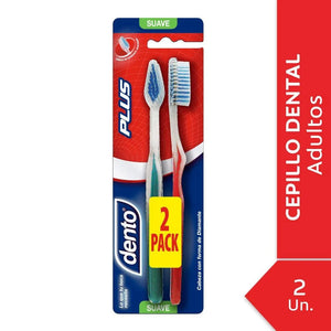 Dento Cepillos Dentales Plus Pack x2 Suave