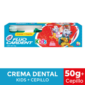 Fluocardent Pasta Dental Kids 50gr+Cepillo
