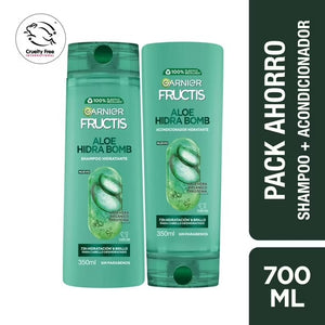 Fructis Pack Shampoo-Aco Aloe Hidra Bomb 2x350ml