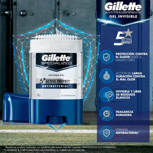 Gillette Desodorante Gel Men Antibacterial 82gr