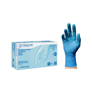 Tresor Guante De Nitrilo Azul Talla S Caja 100un