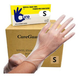 GUANTE VINILO TALLA S CUREGUARD CAJA 100 UN