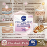 Nivea Pack 3 Crema Facial Día Piel Seca FPS 15 (50ml c/u) - Hidratación Profunda y Protección Solar