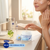 Nivea Pack 3 Crema Facial Hidratante Día FPS 15 (50ml c/u) - Frescura, Equilibrio y Protección Solar
