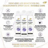 Dove Pack 3 Desodorante Spray Mujer Anti-Manchas (150ml c/u) - Ropa Impecable y Protección 72h