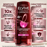 Elvive Pack 3 Acondicionador Anticaída Aminexil (370ml c/u) - Desenredo Anti-Quiebre y Fuerza Extrema