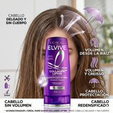 Elvive Pack 3 Acondicionador Colágeno Lifter (370ml c/u) - Redensificación Capilar y Volumen 72h
