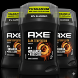 Axe Pack 3 Desodorante Barra Dark Temptation (45gr c/u) - Aplicación Precisa y Aroma Irresistible