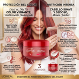Elvive Pack 3 Mascarilla de Tratamiento Color Vive (300g c/u) - Nutrición Intensiva y Protección de Color UV