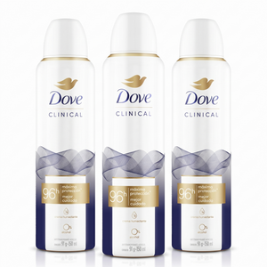 Dove Pack 3 Desodorante Clinical Spray Original (150ml c/u) - Máxima Protección y Cuidado Superior