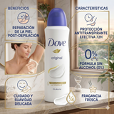 Dove Pack 3 Desodorante Spray Mujer Original (150ml c/u) - Protección Clásica y Axilas Más Suaves