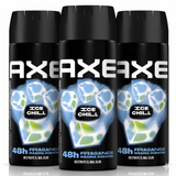 Axe Pack 3 Desodorante Body Spray Ice Chill (150ml c/u) - Frescura Helada y Protección 48h