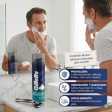 Gillette Pack 3 Espuma de Afeitar Pieles Sensibles (200ml c/u) - Afeitado Suave y Protección Anti-Irritación