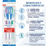 Sensodyne Pack 3 Cepillo Dental Sensibilidad y Encías Suave - Cuidado Clínico y Alivio Total