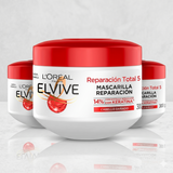 Elvive Pack 3 Mascarilla de Tratamiento Reparación Total 5 (300g c/u) - Reparación Profunda y Fuerza