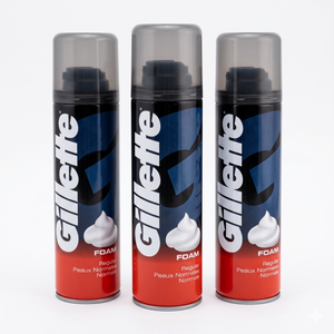 Gillette Pack 3 Espuma de Afeitar Clásica (200ml c/u) - Afeitado Tradicional y Confort Diario