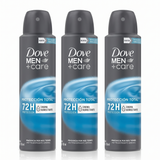 Dove Men+Care Pack 3 Desodorante Spray Protección Total (150ml c/u) - Frescura Imbatible y Cuidado Anti-Irritación