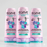 Elvive Pack 3 Acondicionador Hialurónico Pure (370ml c/u) - Hidratación Ligera y Desenredo Perfecto