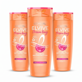 Elvive Pack 3 Shampoo Dream Long Reconstructor (370ml c/u) - Repara Largos y Sella Puntas Abiertas