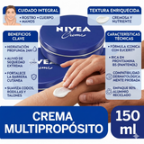 Nivea Pack 3 Crema Multipropósito Lata Azul (150ml c/u) - Hidratación Universal y Protección Intensiva