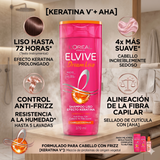 Elvive Pack 3 Shampoo Dream Liso (370ml c/u) - Liso Efecto Keratina y Control Antifrizz 72h