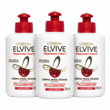 Elvive Pack 3 Crema para Peinar Reparación Total 5 (300ml c/u) - Reparación Integral y Protección Diaria
