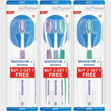 Sensodyne Pack 3 Cepillo Dental Sensibilidad y Encías Suave - Cuidado Clínico y Alivio Total