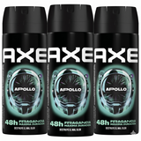 Axe Pack 3 Desodorante Body Spray Apollo (150ml c/u) - Frescura Sofisticada y Protección 48h