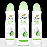 Dove Pack 3 Desodorante Spray Mujer Pepino y Té Verde (150ml c/u) - Frescura Energizante y Protección 72h