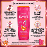Elvive Pack 3 Shampoo Dream Liso (370ml c/u) - Liso Efecto Keratina y Control Antifrizz 72h