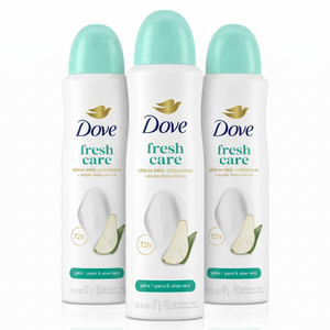 Dove Pack 3 Desodorante Spray Mujer Pera y Aloe Vera (150ml c/u) - Frescura Revitalizante y Cuidado 72h