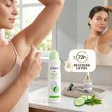 Dove Pack 3 Desodorante Spray Mujer Pepino y Té Verde (150ml c/u) - Frescura Energizante y Protección 72h
