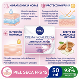Nivea Pack 3 Crema Facial Día Piel Seca FPS 15 (50ml c/u) - Hidratación Profunda y Protección Solar