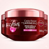 Elvive Pack 3 Mascarilla de Tratamiento Anticaída Aminexil (300g c/u) - Fuerza Extrema y Acción Anti-Quiebre