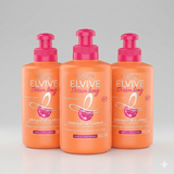Elvive Pack 3 Crema para Peinar Dream Long (300ml c/u) - Sella Puntas y Protección Térmica