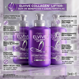 Elvive Pack 3 Crema para Peinar Colágeno Lifter (300ml c/u) - Volumen XL y Desenredo sin Pesadez