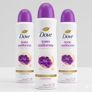 Dove Pack 3 Desodorante Spray Mujer Orquídea y Açaí (150ml c/u) - Protección 72h y Fragancia Exótica