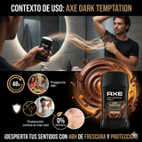 Axe Pack 3 Desodorante Barra Dark Temptation (45gr c/u) - Aplicación Precisa y Aroma Irresistible
