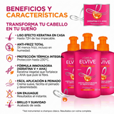 Elvive Pack 3 Crema para Peinar Dream Liso (300ml c/u) - Bloqueo de Humedad y Liso Sin Frizz 72h