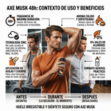 Axe Pack 3 Desodorante Body Spray Musk (150ml c/u) - Atracción Clásica y Protección 48h