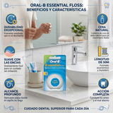 Oral-B Pack 3 Hilo Dental Con Cera (50 Metros c/u) - Deslizamiento Suave y Limpieza sin Esfuerzo