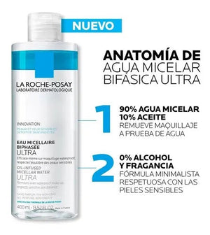 La Roche Posay Agua Micelar Bifasica Ultra 400ml